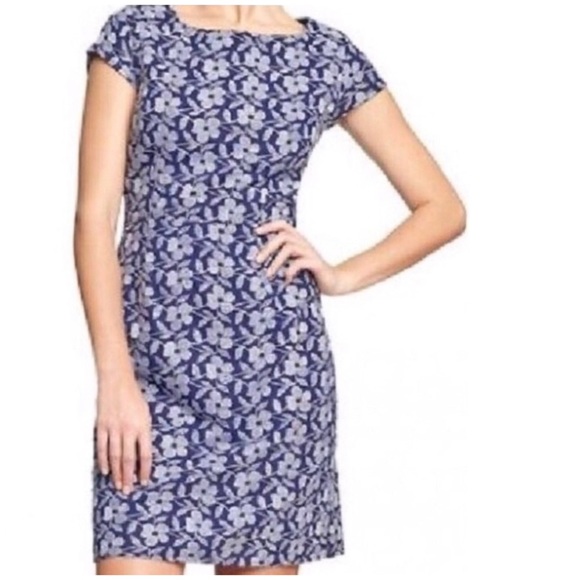 Old Navy Dresses & Skirts - Old Navy Blue Dress white Embroidered Flowers 6